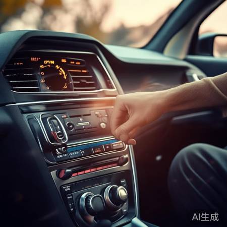 车内空调启动,暖风运转