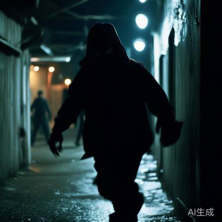 黑衣口罩惯犯狡猾逃脱