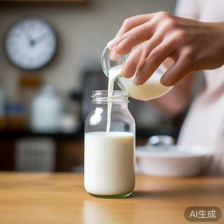 母乳一次喝完,剩留分装及时饮