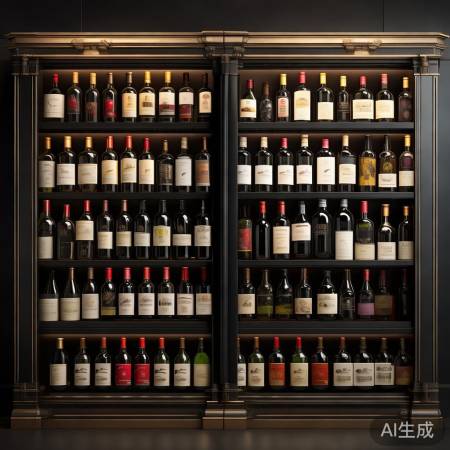 红酒柜层次分，一目了然。