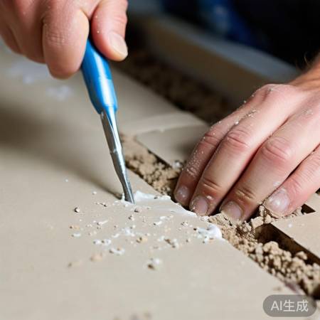 “填缝技巧:均匀省力勿溢出”