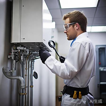 壁挂炉安装测试完毕