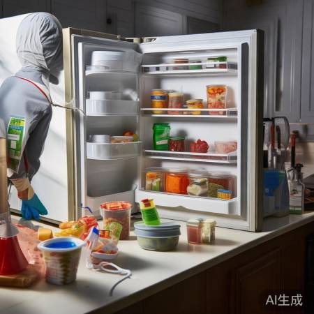 断电,移冰箱食物,防污染