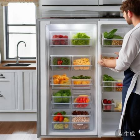 “整理冰箱,分类存放,防交叉污
