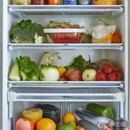 冰箱食物分层摆放