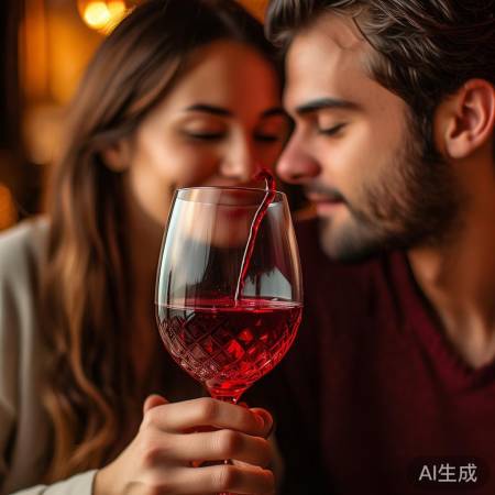 红酒口感醇厚，如恋人拥抱。