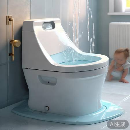 智能马桶盖自动清洁，呵护宝宝健