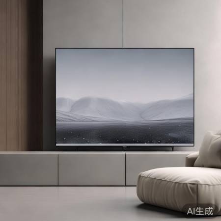 简约冷色电视，北欧暖色温馨