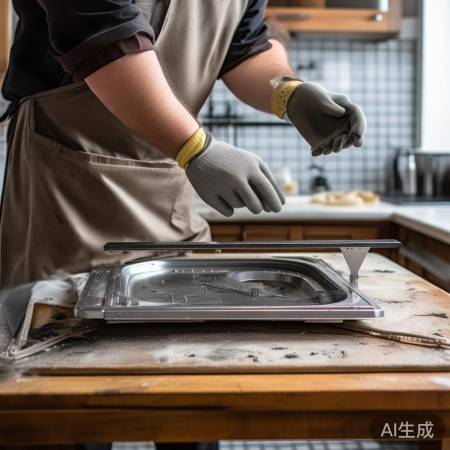 拆油烟机，注意防护