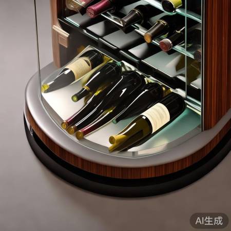 圆形底座酒柜，美观稳固