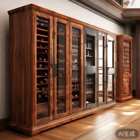 酒柜选材讲究，风格多样