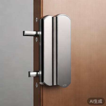 银色指纹锁，简约耐用