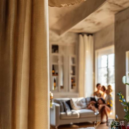 红酒柜布帘摆放，自然舒适