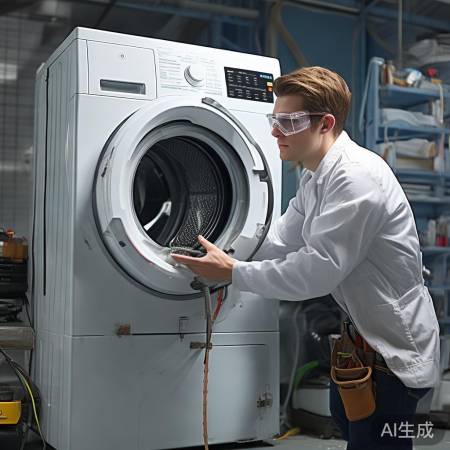 洗衣机信号不稳，检查电源线接口