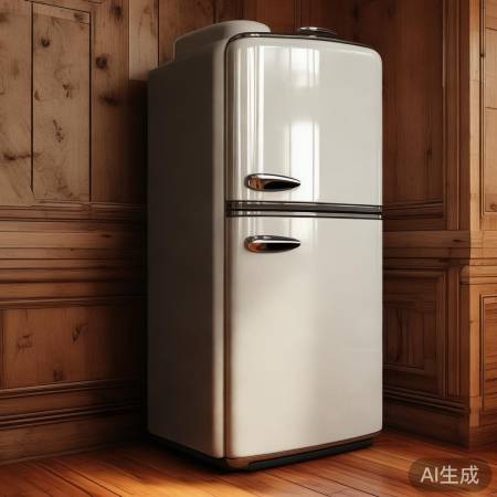 复古冰箱，色调搭配客厅