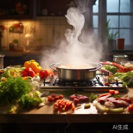 食材摆放，留空间舞热气