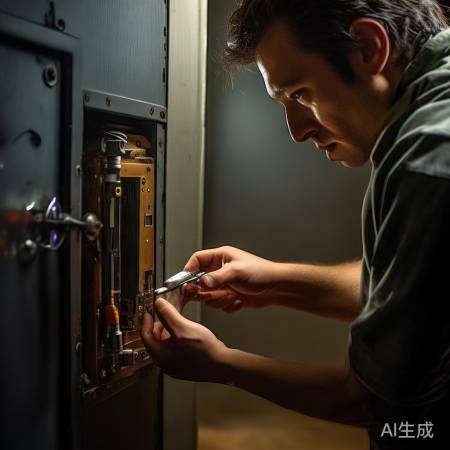 撬开保险柜，调整撬点。