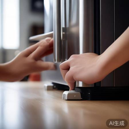 调整冰箱脚垫,保持水平
