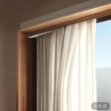 窗帘巧遮挡空调插座