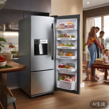 海尔冰箱大肚子，食材无忧。