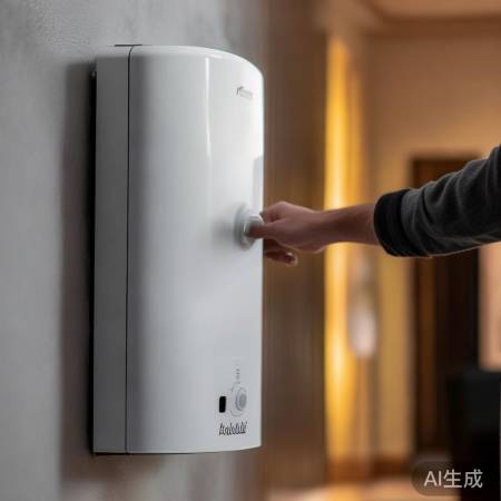 壁挂炉安装完毕，一键调温。