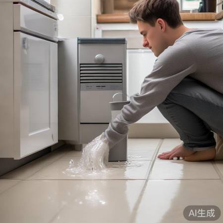 热水器换水,注意地面防溅。