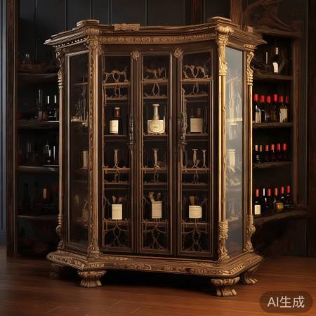 多样酒柜，复古韵味浓。