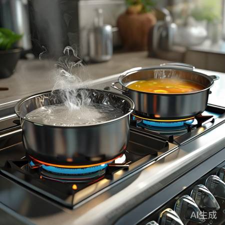 珠江燃气灶双灶，火力大小适中