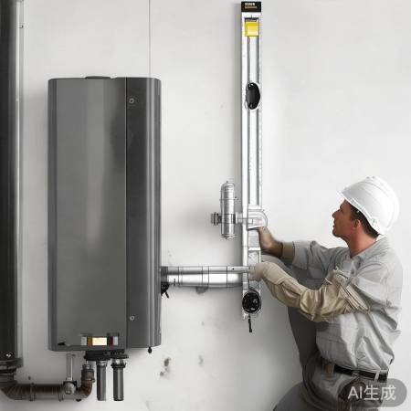 壁挂炉安装，烟管水平定位