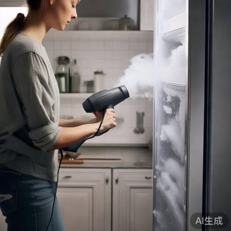 用吹风机低温除冰