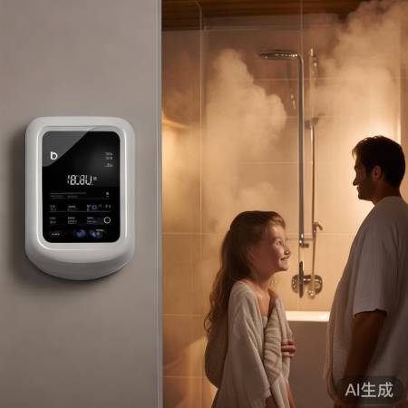 沐捷速热热水器,恒温速热爽!