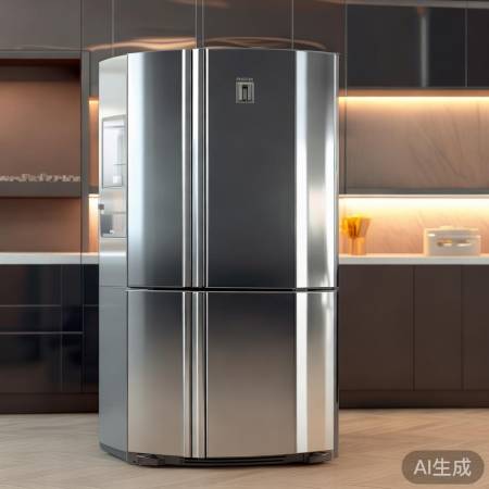 冰箱外观简约，搭配家居美