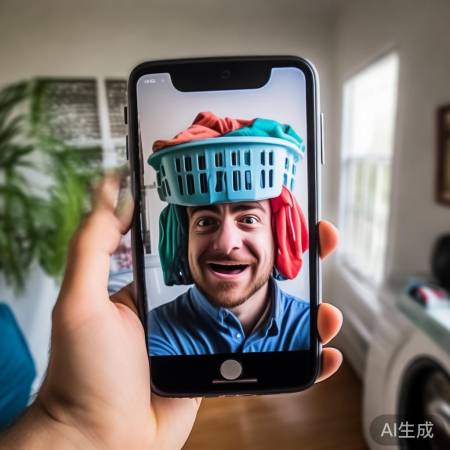 洗衣机脱水成“头套”笑话