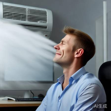 空调风致面瘫,受凉血瘀