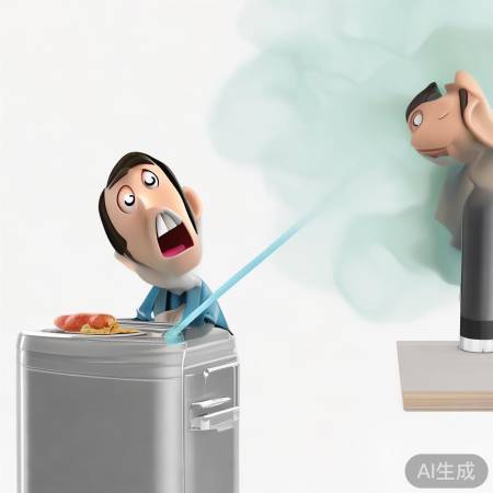 小人在打喷嚏，消毒柜除味