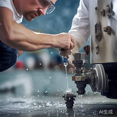 拆卸热水器阀门，小心别丢零件