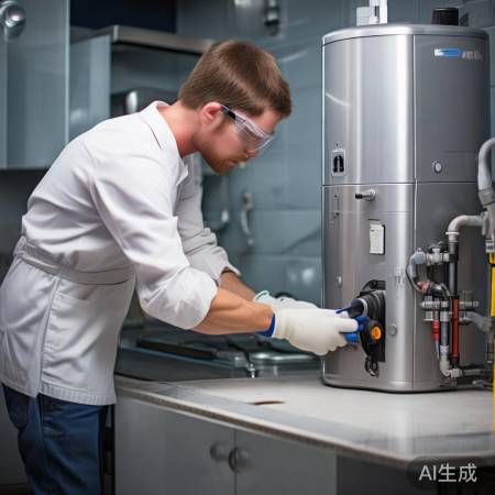 安装水管，拧紧冷水热水管