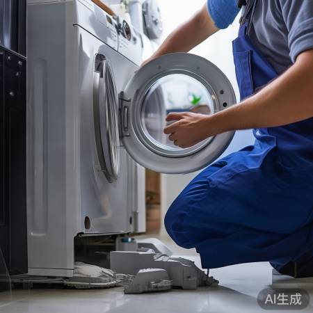 调整洗衣机脚垫,减震降噪