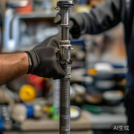 安装连接管，螺纹对齐