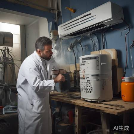 空调安装不当，冷媒循环受阻。