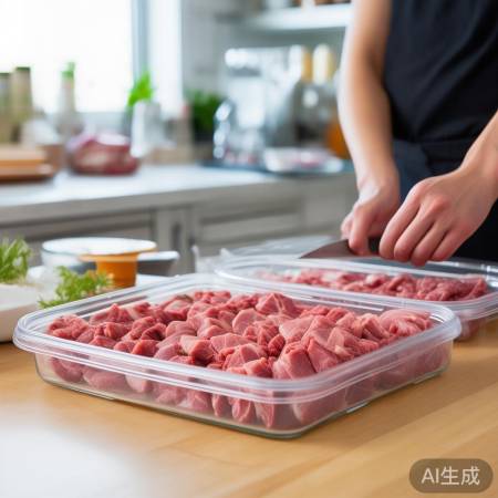 肉切块,防串味,定期检查