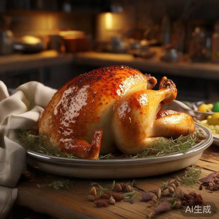 独家秘方烤鸡，整鸡入味佳