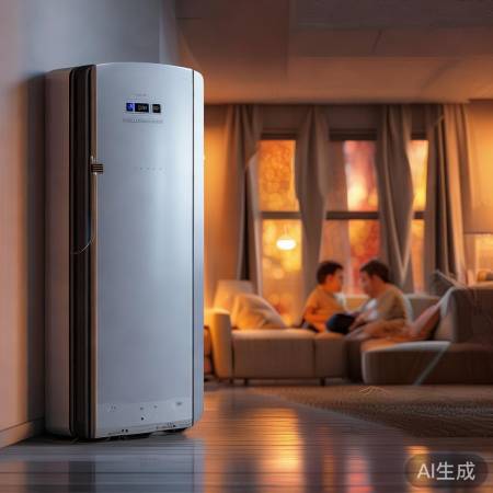 “空气能热水器,冬日温暖家”