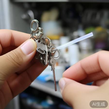 “塑料吸管松动钥匙法”