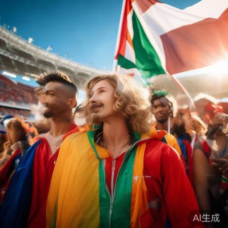 奥运开幕式，国旗飘扬