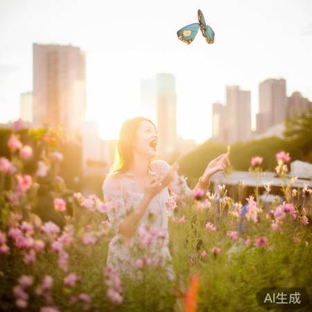 瞬间忘忧,阳光照亮城市