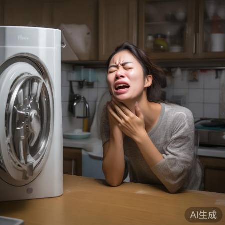 女子误吞豆浆机刀片，喉咙剧痛